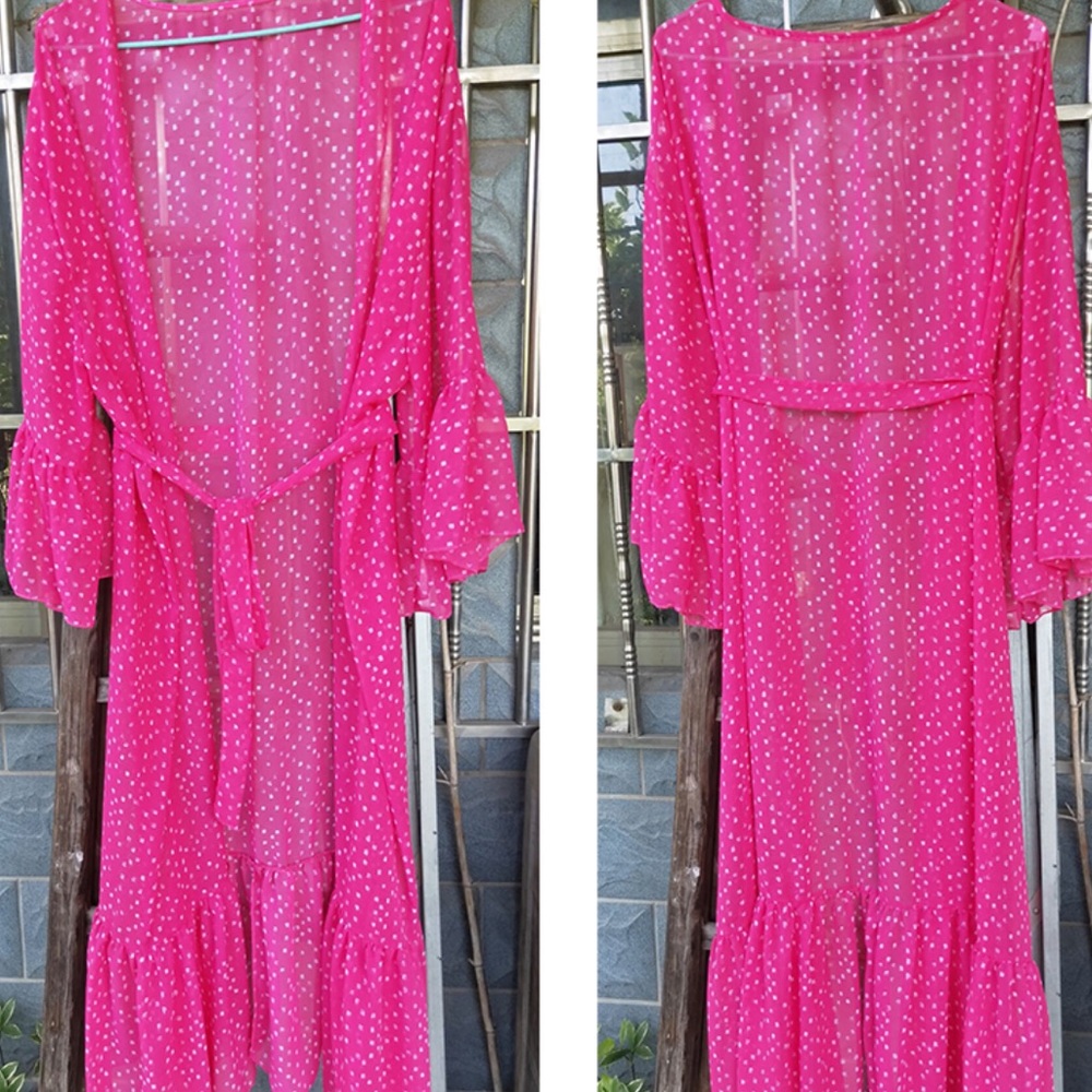 Red Ruffled Kimono - Picture 4 of 4